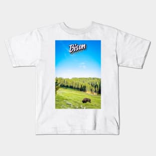 Bison at Yellowstone Kids T-Shirt